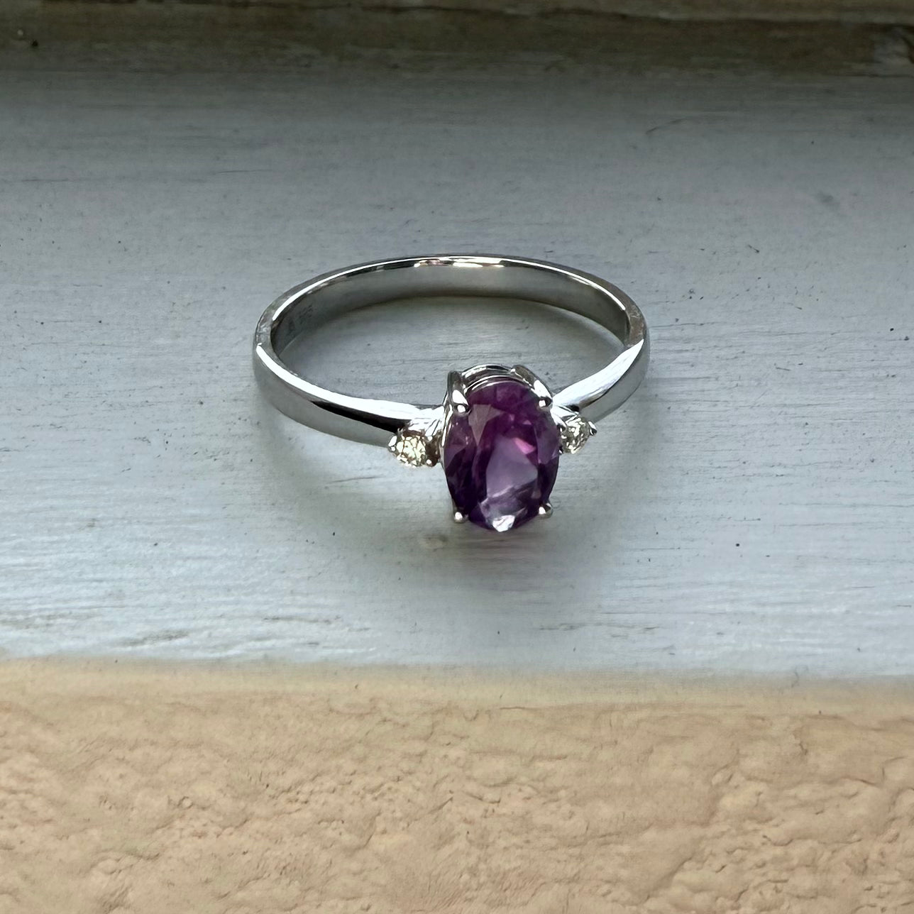 Moonlit Amethyst Ring