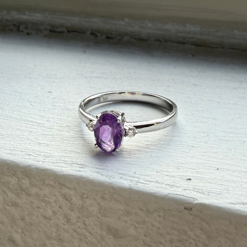 Moonlit Amethyst Ring
