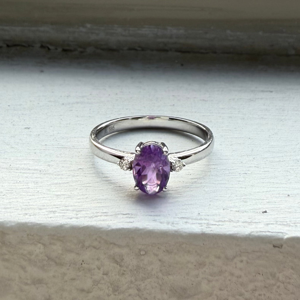 Moonlit Amethyst Ring