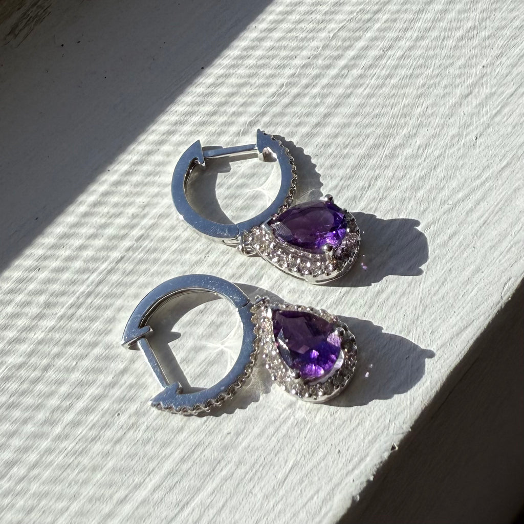 Violet Prism Earrings