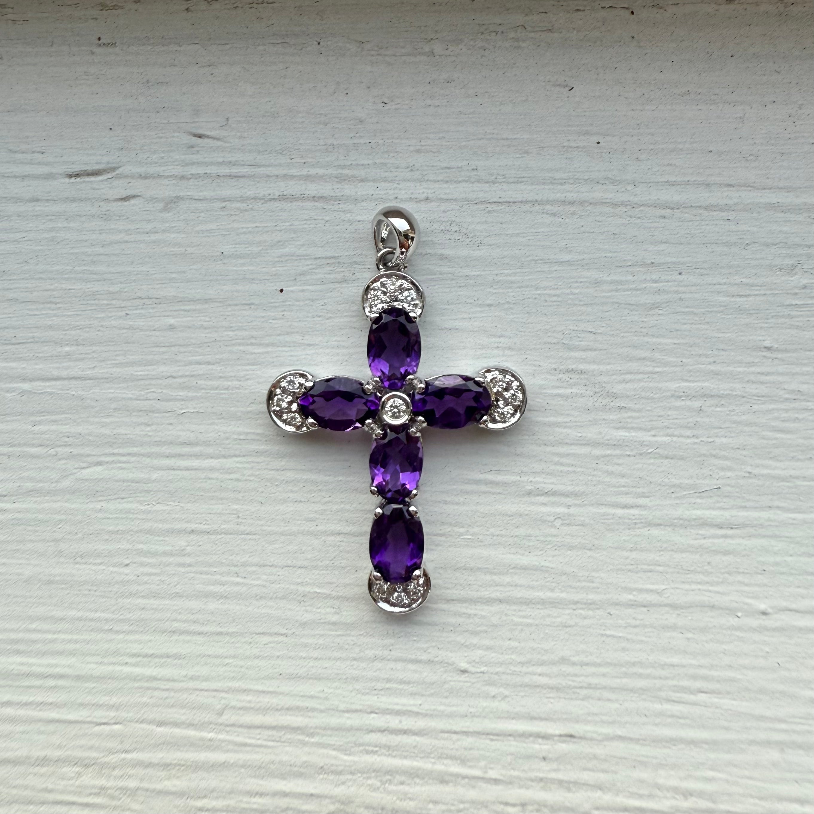 Amethyst Cross Pendant