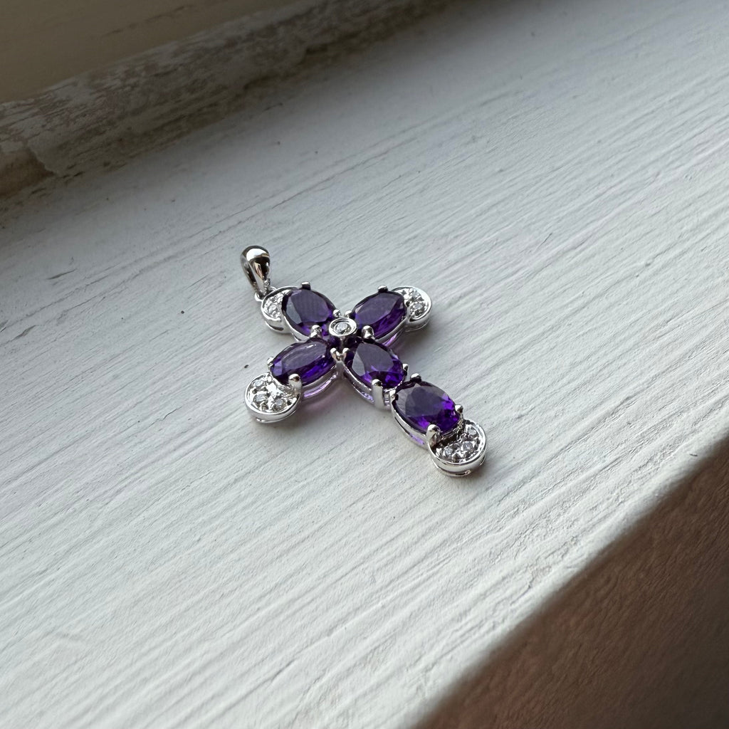 Amethyst Cross Pendant