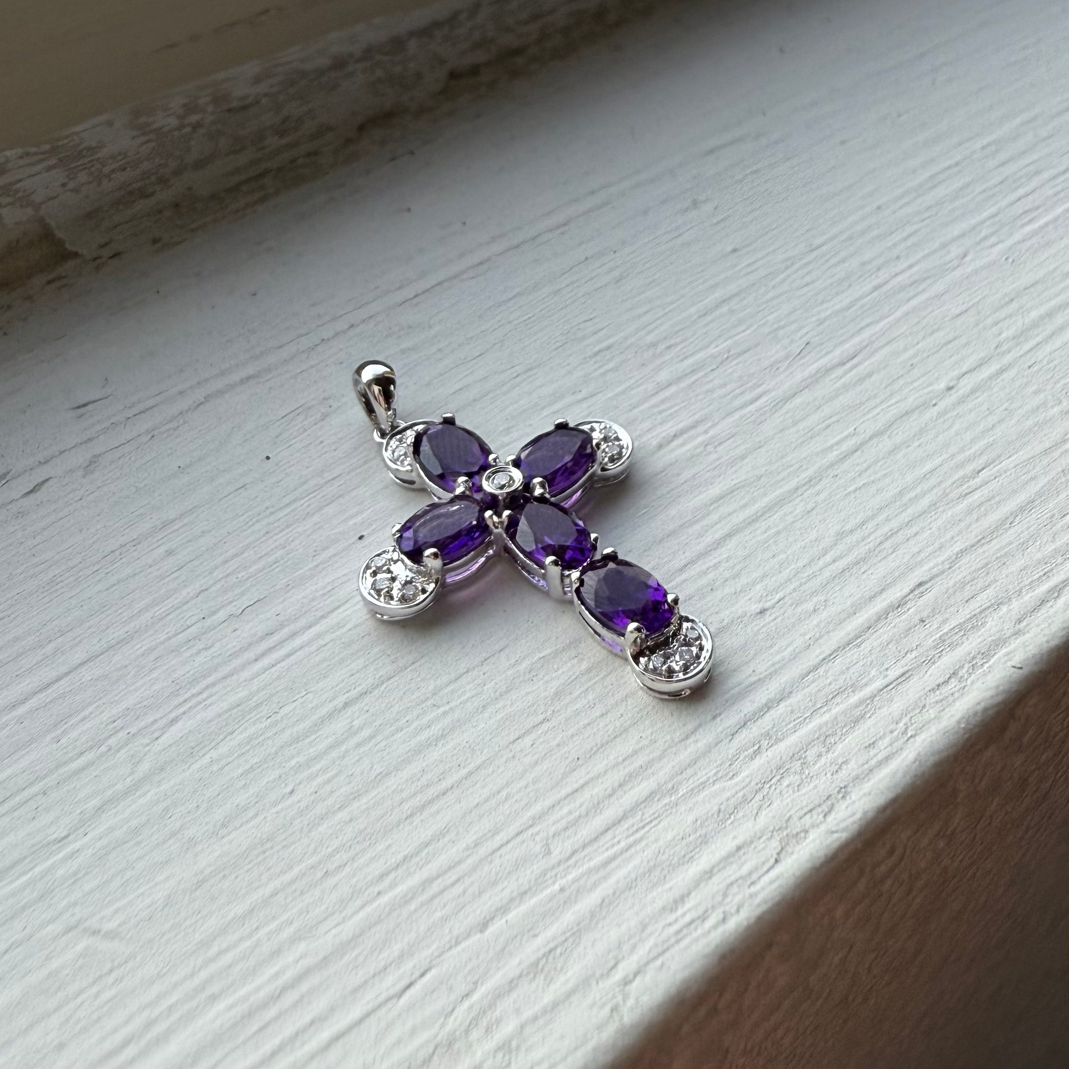 Amethyst Cross Pendant