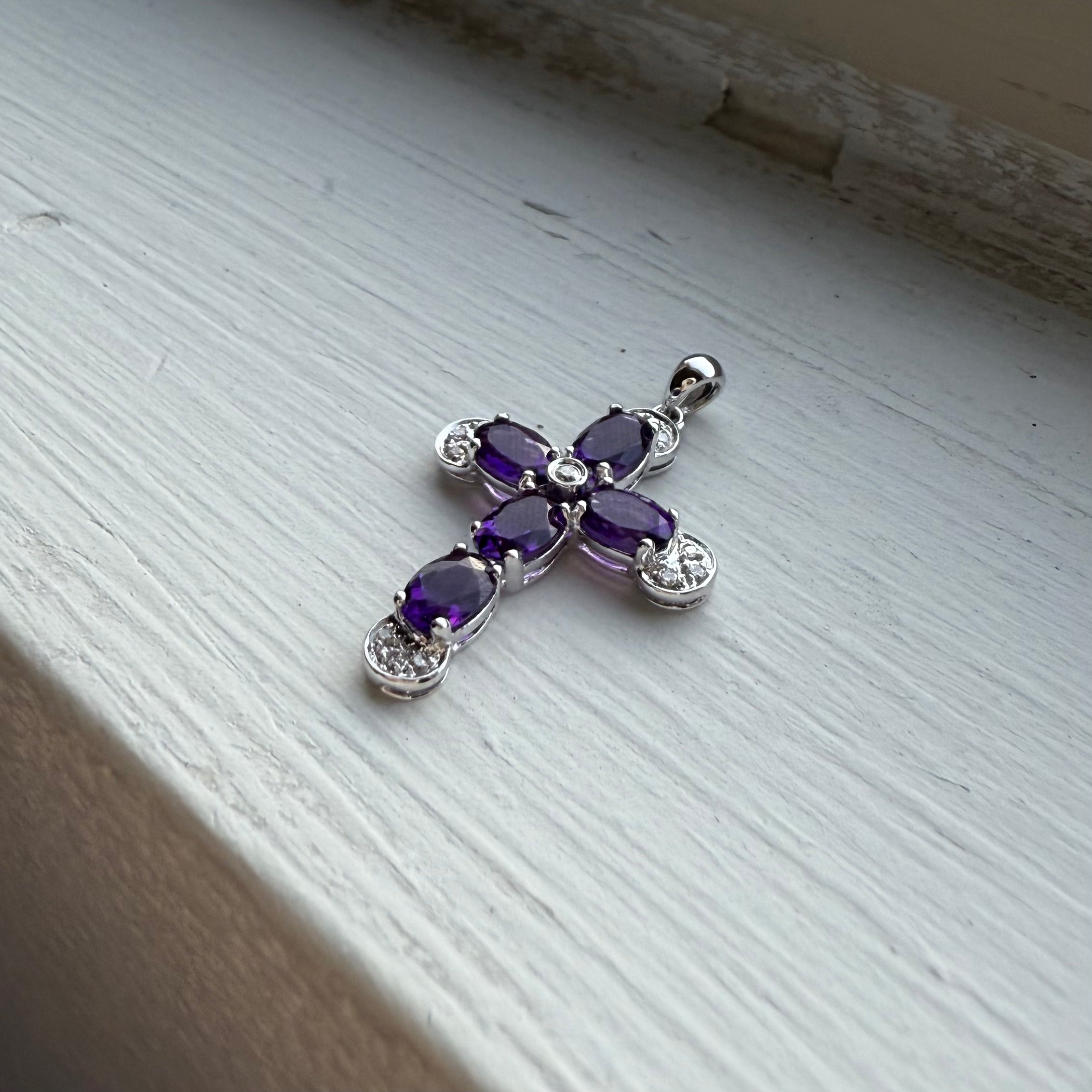 Amethyst Cross Pendant
