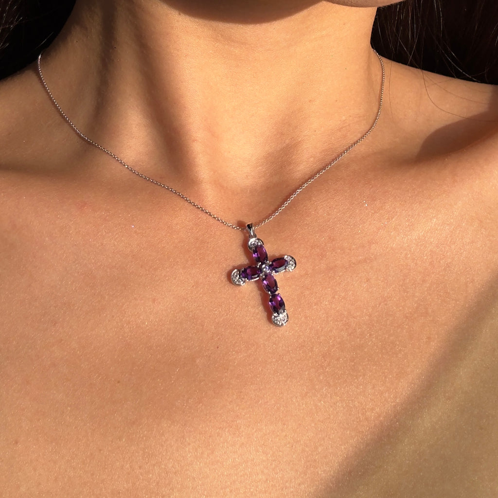 Amethyst Cross Pendant