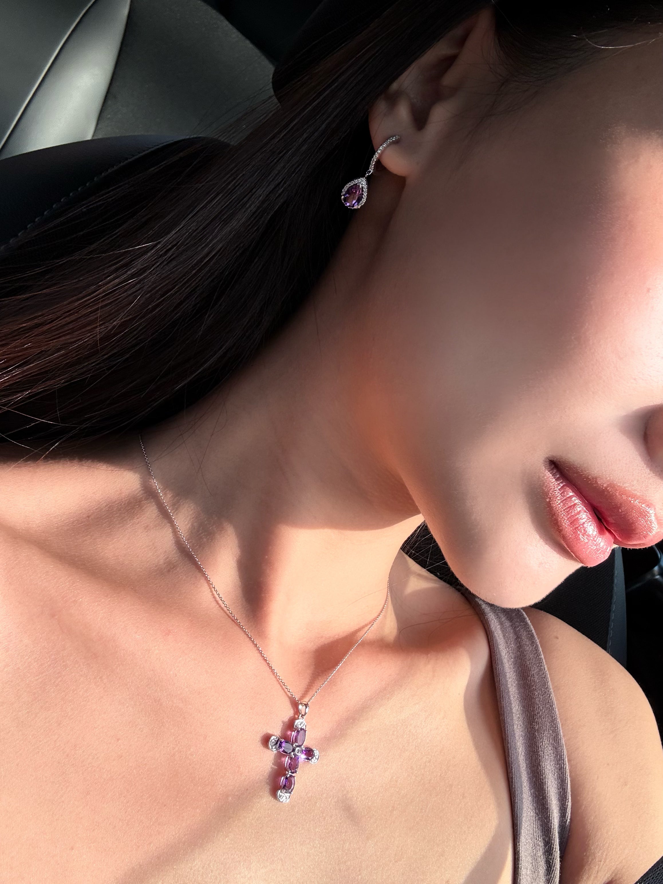 Violet Prism Earrings